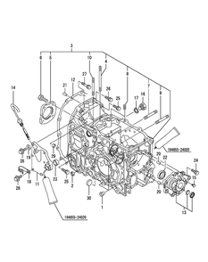 Transmission Case Diagram and Parts List for SX3100 54ALB4S727-54ALB4SW727-54ALB4SX727-54ALB4SY727-54ALB4SZ727-54AMB4S727-54AMB4SW727-54AMB4SX727-54AMB4SY727-54AMB4SZ727 Cub Cadet Lawn Tractor